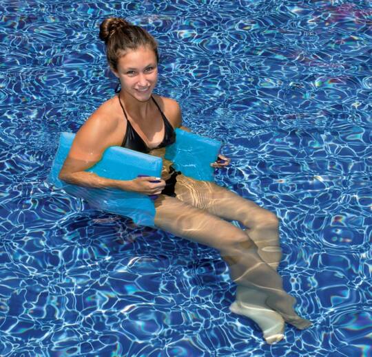 47" Blue Foldable Flip & Float Swimming Pool Lounger Raft
